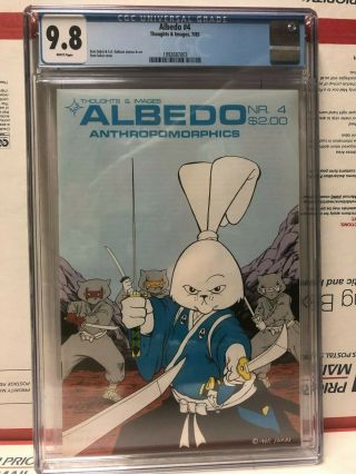 Albedo 4 Cgc 9.  8 2nd Usagi Cover Rare 1985 Stan Sakai White Pages