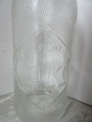 Old Vintage Clear Coca Cola 10 Oz Bottle No Deposit