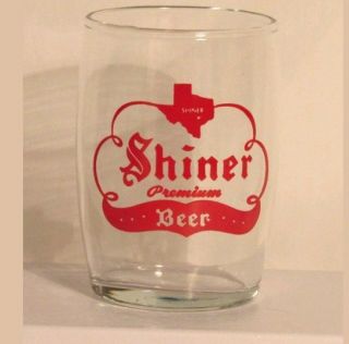 Vintage Shiner Beer Barrel Glass.  Paint Is.  Last One