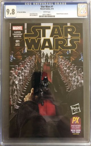 Star Wars 1 Cgc 9.  8 White Pages Ny Toy Fair Edition - Hasbro Variant