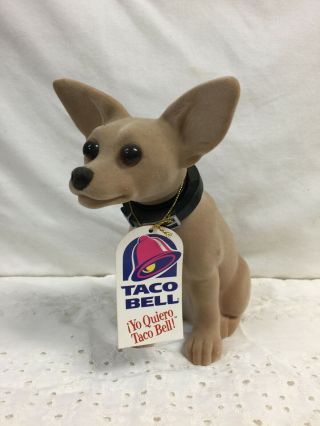 1998 Taco Bell Bobble Head " Yo Quiero " Taco Bell Chihuahua Dog Tags