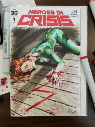 Heroes In Crisis 1 Dc Blank Sketch Cover Variant Banned Issue 7 Poison Ivy