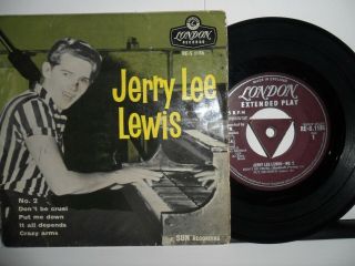 Jerry Lee Lewis.  No2.  Tri - Centre London.  4 Track Ep.  7 " Vinyl.  45 Rpm