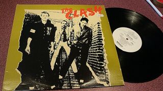 The Clash S/t The Clash First Album White Label Promo Light Green Cover W/ Bar