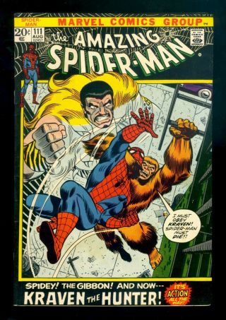 The Spider - Man 111 Marvel 1972 Fn,