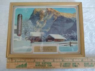 Vintage Picture Advertising Thermometer Granville Gasoline And Oil Granville Ny