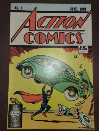 Action Comics 1 Comic Book Nm,  1988 Reprint 50th Anniversary 1st Superman