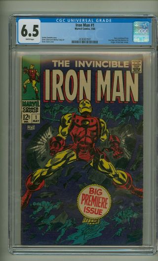 Iron Man 1 (cgc 6.  5) White Pgs; Origin Retold; Colan Cover/art; 1968 (c 24567)