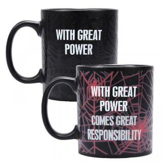 Spider - Man With Great Power Comes Great Responsibility Heat Change Mug Marvel