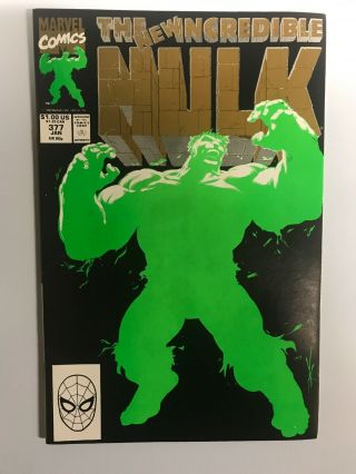 The Incredible Hulk Vol.  1 377 1991 2nd Printing Direct Edition Fn