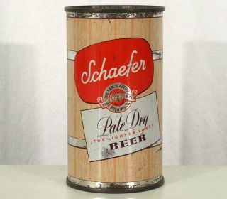 Schaefer Pale Dry Wood Grain Flat Top Beer Can F&m Schaefer Albany,  York Ny,