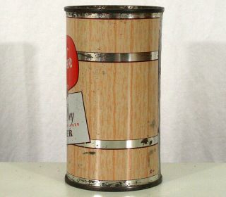 SCHAEFER PALE DRY WOOD GRAIN FLAT TOP BEER CAN F&M SCHAEFER ALBANY,  YORK NY, 2