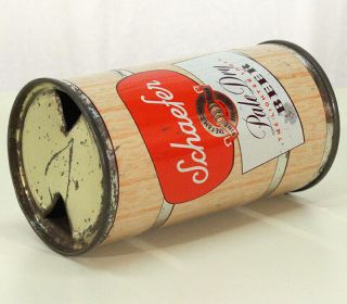 SCHAEFER PALE DRY WOOD GRAIN FLAT TOP BEER CAN F&M SCHAEFER ALBANY,  YORK NY, 5