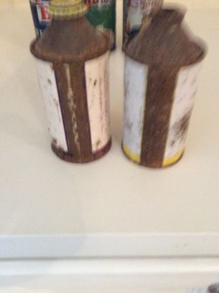 Two C&C soda cone top cans grape and root beer 12oz 2
