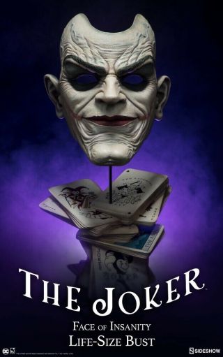 The Joker Life - Size Bust By Sideshow Collectibles Face Of Insanity Joker Mask