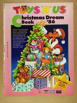 1986 Toys R Us Christmas Dream Book 12 Page Vintage Print Ad