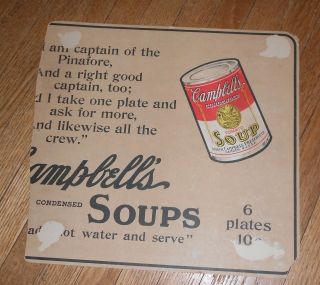 c1910 Antique Campbell ' s Soup Sign Campbell Kids - half missing 2