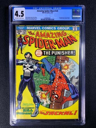 Spider - Man 129 Cgc 4.  5 (1974) - 1st Appearance Of The Punisher