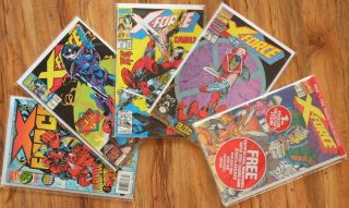 X - Force 1,  2,  15,  23,  47,  56 - All Deadpool Issues - Marvel 1991 - 96
