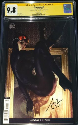 Catwoman 9 Cgc Ss 9.  8 Artgerm Virgin Variant Cover Signed By Artgerm