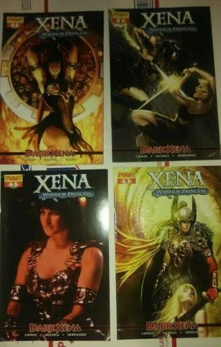 Xena Warrior Princess Dark Xena 1 - 4 Full Set Dynamite