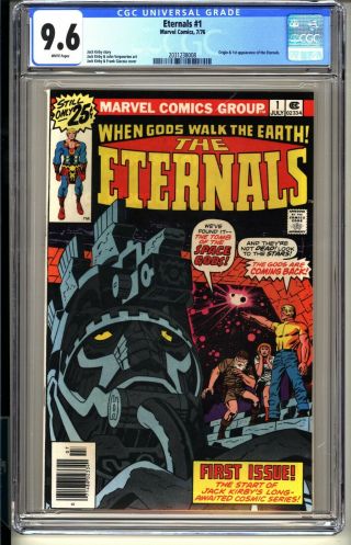 Eternals 1 Cgc 9.  6 Wp Nm,  Marvel Comics 7/76 Jack Kirby 1st Appearance Movie