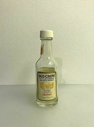Miniature Whisky Bottle: Old Crow,  Sour Mash Bourbon; 1970 