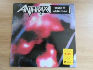 Anthrax - Sound Of White Noise 1993 Korea Orig Vinyl LP Insert Rare 2