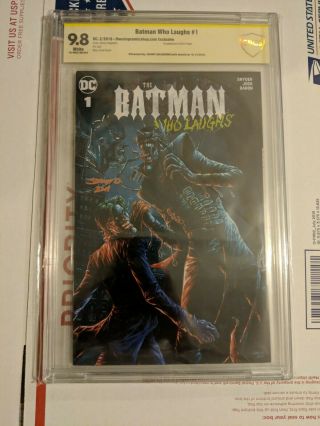 Batman Who Laughs 1 Desjardins Cbcs 9.  8 Signed And Remarked