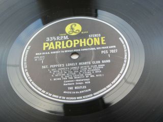 The Beatles Sgt Peppers 1967 U.  K.  Stereo Pressing