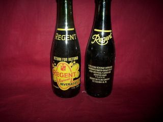 Vintage Regent Supreme Beverage 7oz Glass Bottle Green Pittttsburgh Pa