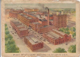 Old Vintage Ephemera Plant Of Wm J Lemp Brewing Co St Louis Mo Usa Brewery
