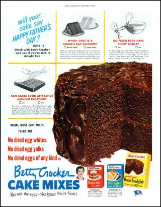 1952 Betty Crocker Cake Mixes Father 