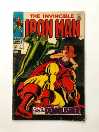 Iron Man 2 [1968] Vg Silver Age Marvel Comic Book Mo4 - 156