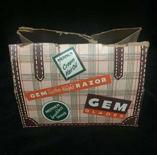 Vintage GEM Featherweight Razor MENNEN Skin Bracer Shave Kit 2