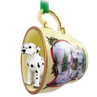 Dalmatian Christmas Teacup Ornament