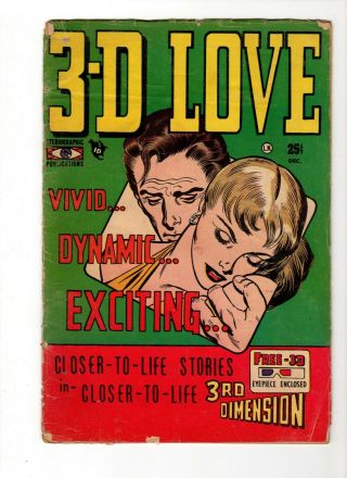 3 - D Love 1 1953 - 1st Issue - Terrific Art - Rare - Vg,  4.  5