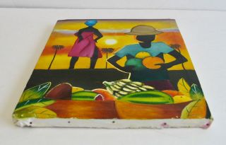 Oil Canvas Signed Artist African Caribbean Bahamas Jamaica Brazil 4