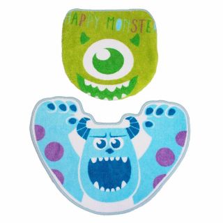 Disney Monsters,  Inc.  Mike & Sally Toilet Lid Cover & Mat Set Sb - 241 From Japan