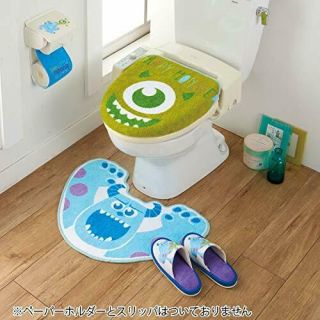 Disney Monsters,  Inc.  Mike & Sally toilet lid cover & mat set SB - 241 From Japan 2