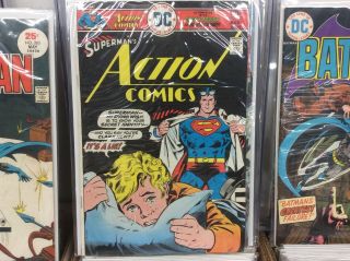 Action Comics 457 - Superman - Dc Comics - Jaws Cover W/mark Jeweler Insert