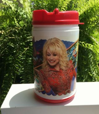 Dolly Parton Dollywood Travel Mug 2006 Timber Tower Cup Souvenir Tennessee