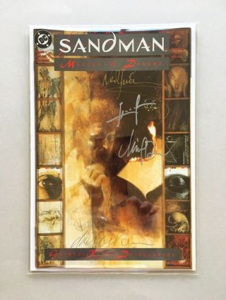 Signed X4: Gaiman,  Mckean,  Kieth & Dringenberg.  1989 Sandman 3.  Vf/nm,