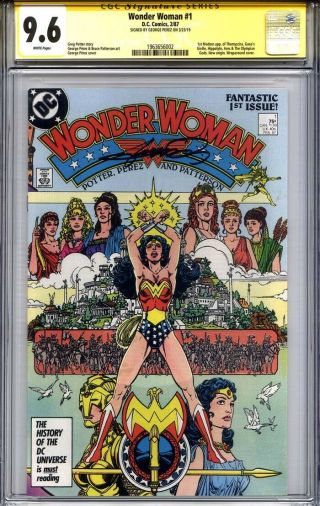 Wonder Woman 1 Cgc 9.  6 Ss George Perez (1987,  1st Modern Hippolyte)