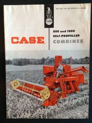 Case Model 800 1000 Self - Propelled Combine Harvester Brochure Dealer Advertising