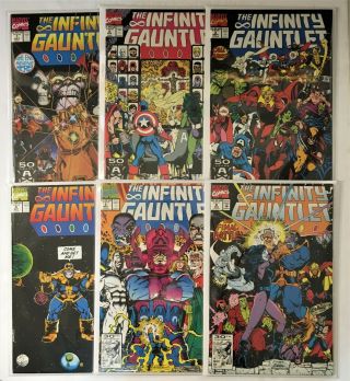 Marvel Comics Infinity Gauntlet Complete Run Parts 1 - 6 1991 Deal