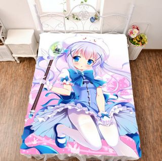 Bed Sheet Blanketry Woolen Blanket Bedspread Cosy Anime Is The Order A Rabbit?