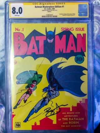 Batman 1 Cgcss 8.  0 1940 Reprint Autographed By Ben Affleck