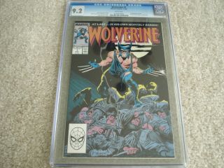 Wolverine 1 1988 Cgc 9.  2 - 1st Patch Chris Claremont Story Buscema Art