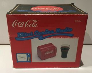 Coca - Cola [mc194] Am/fm Tv & Weather Bands Mini Cooler Radio Vintage